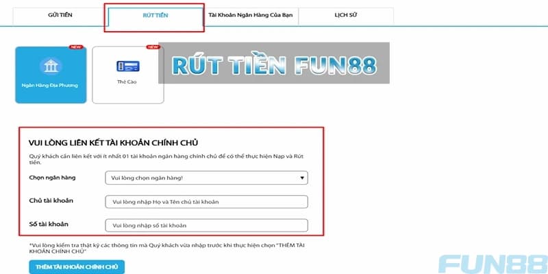 Các bước chi tiết giúp rút tiền Fun88 nhanh chóng