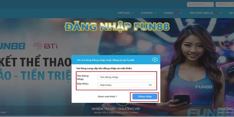 Cách đăng nhập Fun88 trên điện thoại