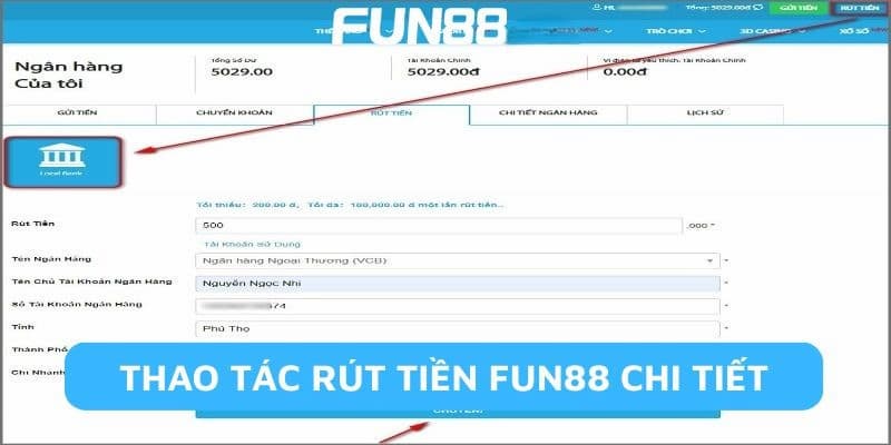 Tổng quan về quy trình rút tiền Fun88